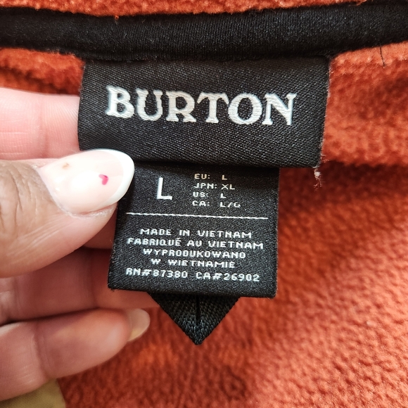 Burton Mens Hearth Fleece Anorak Jacket Size Large - Picture 4 of 7